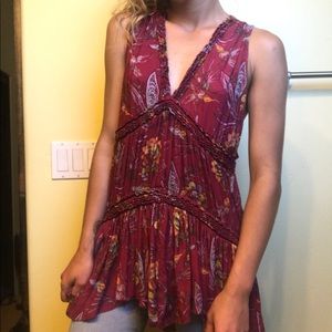 Free People Floral Tunic Tank